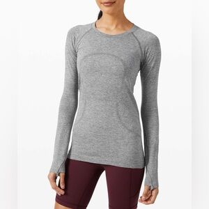 Lululemon Swiftly Tech Long-Sleeve Shirt Slate/White